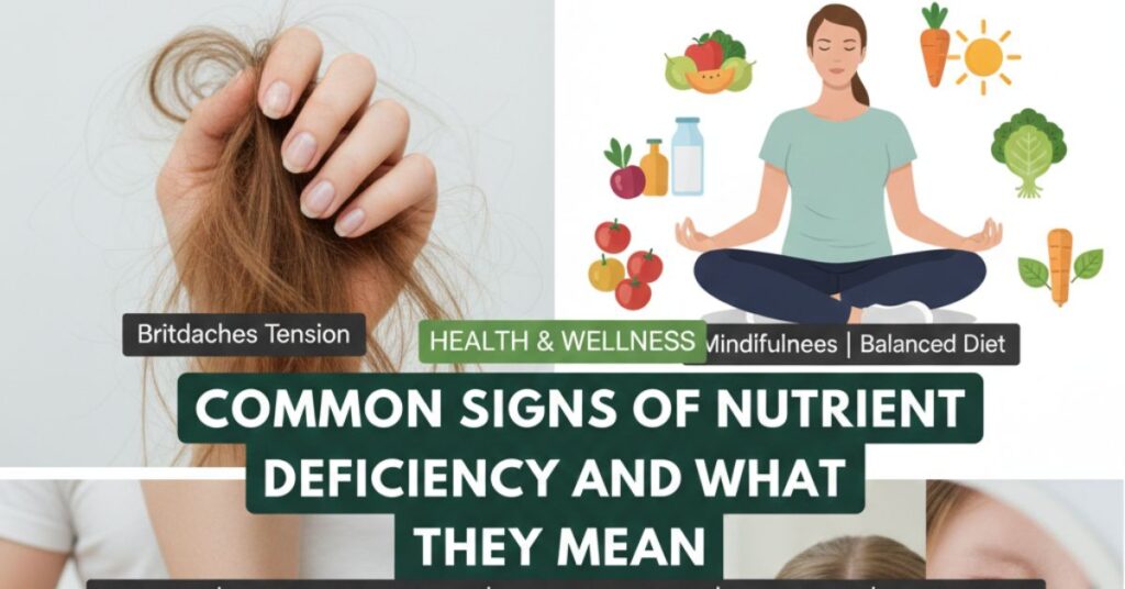 Common Signs of Nutrient Deficiency and What They Mean