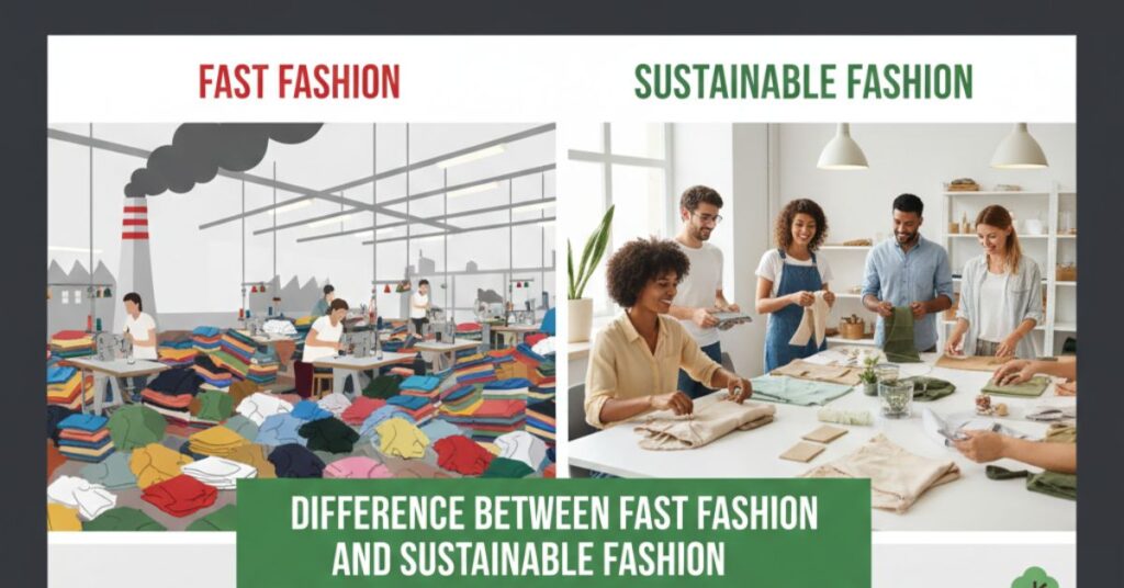 Difference Between Fast Fashion and Sustainable Fashion